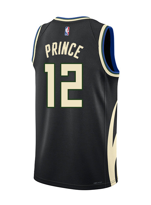 Jordan 2022 Statement Edition Taurean Prince Milwaukee Bucks Swingman Jersey0back