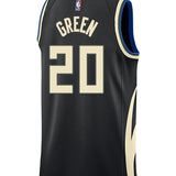 Jordan 2022 Statement Edition AJ Green Milwaukee Bucks Swingman Jersey-BACK