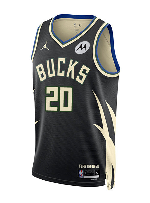 Jordan 2022 Statement Edition AJ Green Milwaukee Bucks Swingman Jersey-FRONT