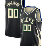 Jordan 2022 Statement Edition Custom Milwaukee Bucks Swingman Jersey-collage