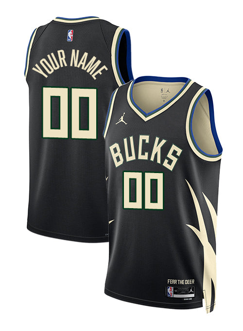 Jordan 2022 Statement Edition Custom Milwaukee Bucks Swingman Jersey-collage