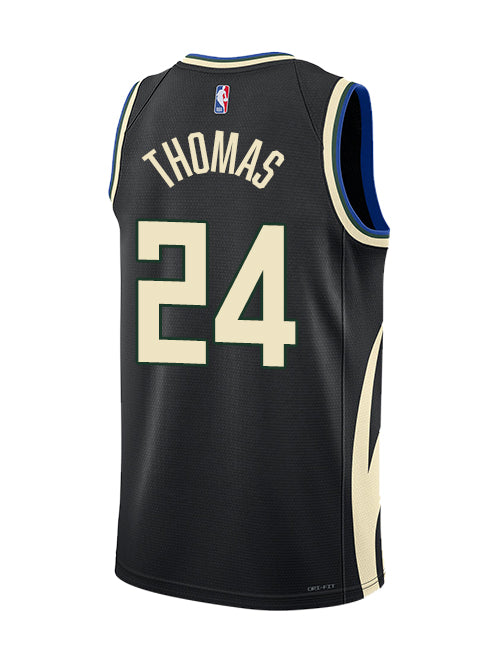 Jordan 2022 Statement Edition Cam Thomas Milwaukee Bucks Swingman Jersey-back