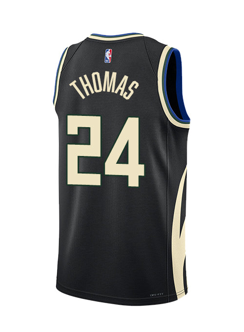 Jordan 2022 Statement Edition Cam Thomas Milwaukee Bucks Swingman Jersey-back