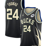 Jordan 2022 Statement Edition Cam Thomas Milwaukee Bucks Swingman Jersey-collage