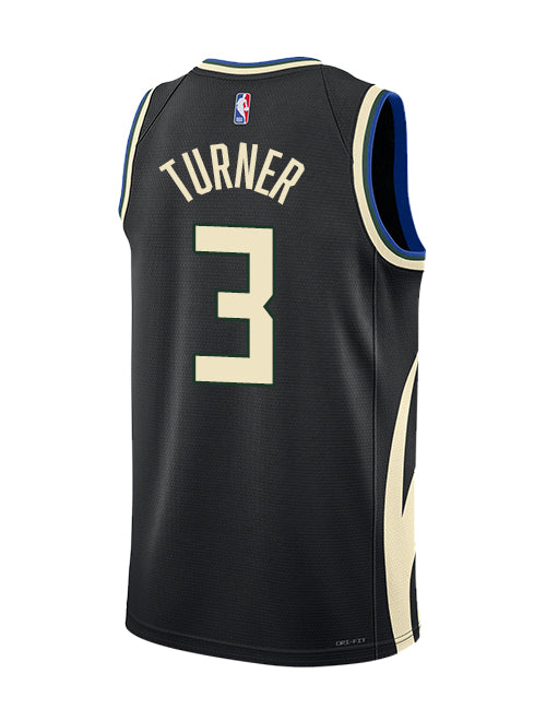 Jordan 2022 Statement Edition Myles Turner Milwaukee Bucks Swingman Jersey-back