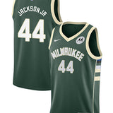 Nike 2022 Icon Edition Andre Jackson Jr. Milwaukee Bucks Swingman Jersey-collage