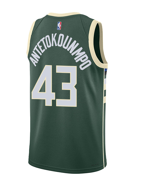 Nike 2022 Icon Edition Thanasis Antetokounmpo Milwaukee Bucks Swingman Jersey-BACK