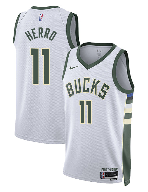 Nike 2022 Association Edition Tyler Herro Milwaukee Bucks Swingman Jersey-COLLAGE
