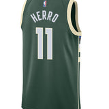 Nike 2022 Icon Edition Tyler Herro Milwaukee Bucks Swingman Jersey-BACK