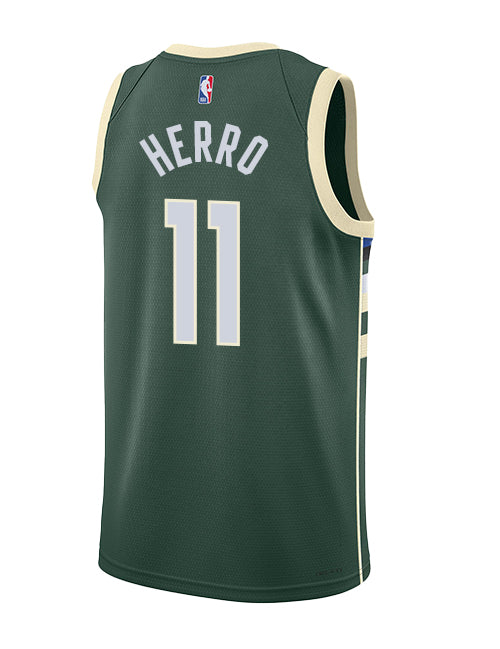 Nike 2022 Icon Edition Tyler Herro Milwaukee Bucks Swingman Jersey-BACK