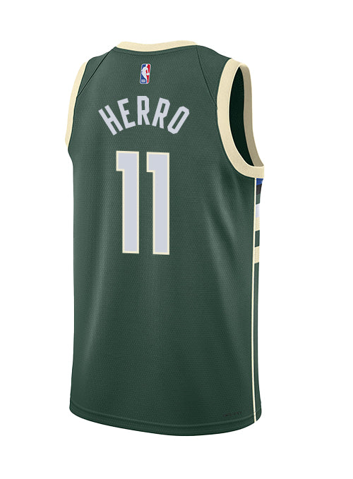 Nike 2022 Icon Edition Tyler Herro Milwaukee Bucks Swingman Jersey-BACK