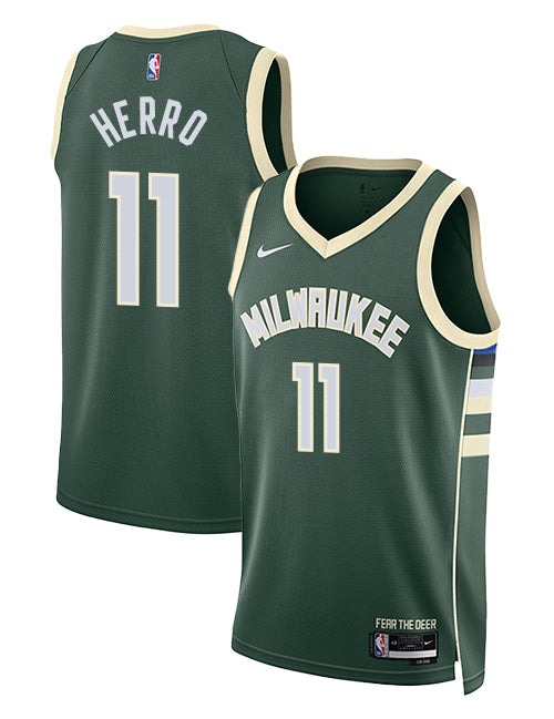 Nike 2022 Icon Edition Tyler Herro Milwaukee Bucks Swingman Jersey-COLLAGE
