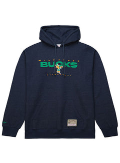 Mitchell & Ness HWC '68 Milwaukee Bucks Exposed Hooded Sweatshirt-front