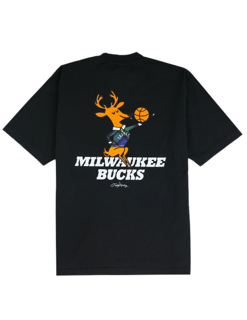 Bucks In Six x Trophy Hunting Milwaukee Bucks T-Shirt-back