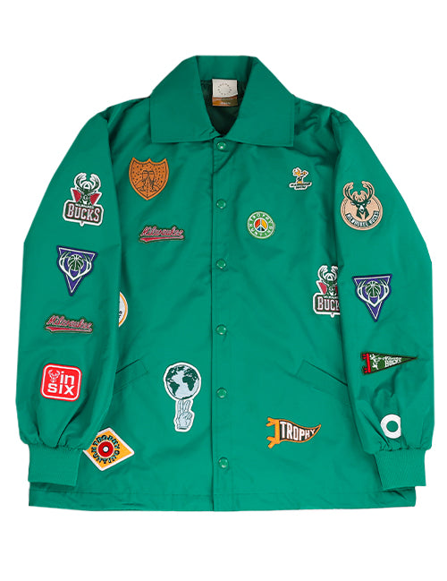 Bucks In Six x Trophy Hunting Milwaukee Bucks Coaches jacket-front