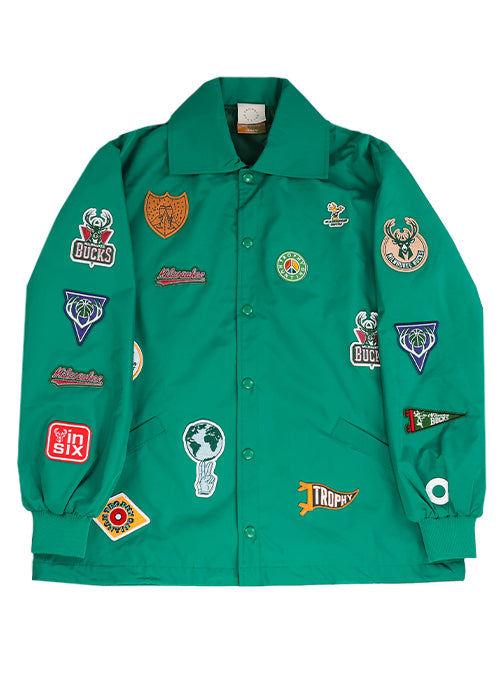 Bucks In Six x Trophy Hunting Milwaukee Bucks Coaches jacket-front