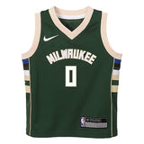 Toddler Nike Icon Damian Lillard Milwaukee Bucks Replica Jersey-front