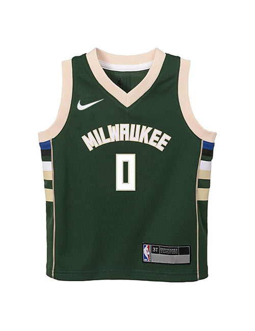 Toddler Nike Icon Damian Lillard Milwaukee Bucks Replica Jersey-front