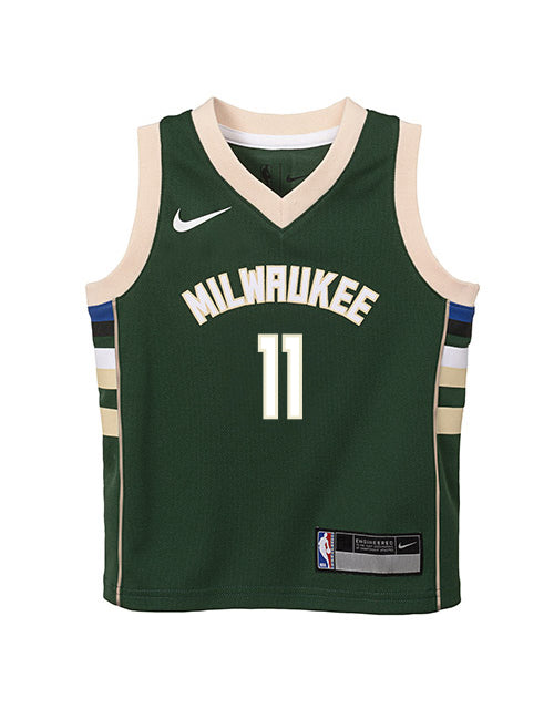 Toddler Nike 2022 Icon Edition Tyler Herro Milwaukee Bucks Swingman Jersey-front