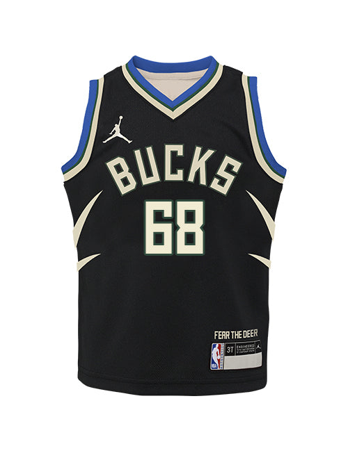 Toddler Jordan 2022 Statement Edition Bango Milwaukee Bucks Swingman Jersey