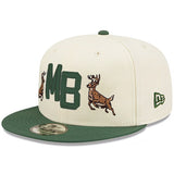 Bucks In Six x New Era 9Fifty Initial Milwaukee Bucks Snapback Hat-angled left