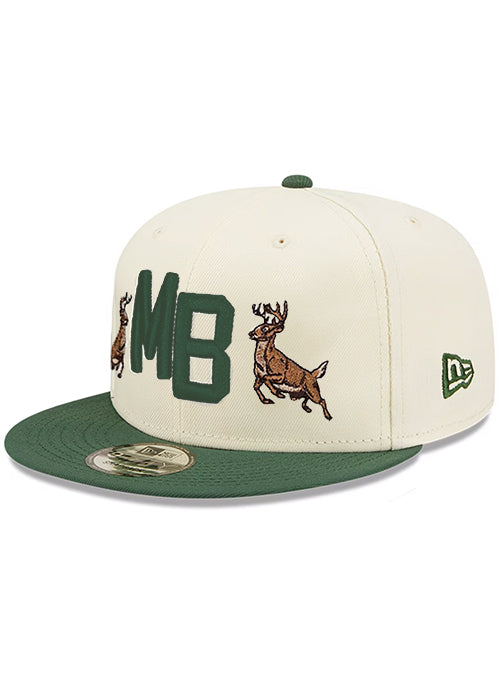 Bucks In Six x New Era 9Fifty Initial Milwaukee Bucks Snapback Hat-angled left