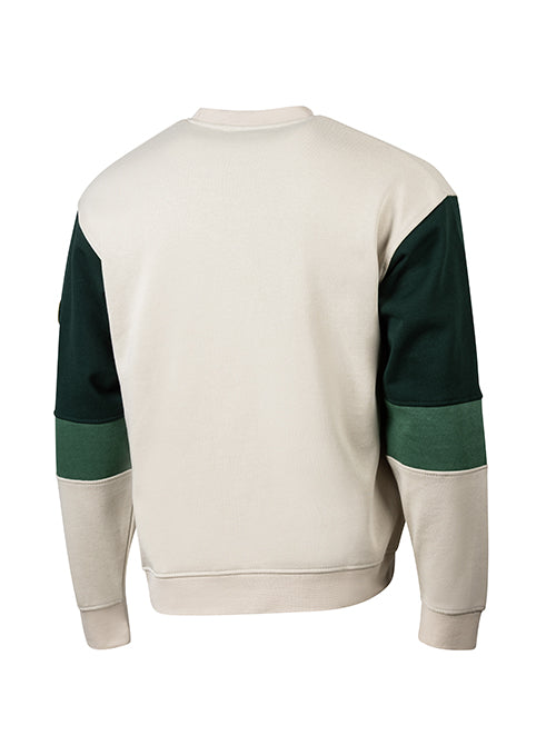 Bucks In Six Leather Ball Milwaukee Bucks Crewneck Sweatshirt-back
