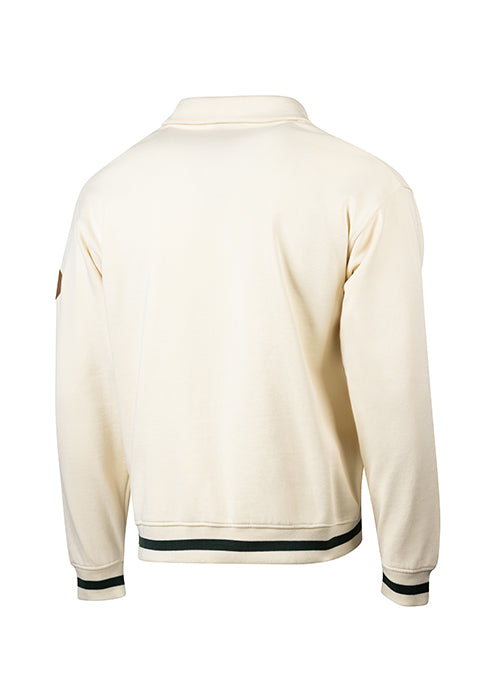 Bucks In Six Leather Ball Milwaukee Bucks 1/2 Zip Sweatshirt-back