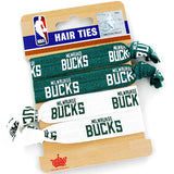 Aminco Elastic Milwaukee Bucks Hair Tie 4-Pack