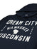 Sportiqe Cream City MKE Milwaukee Bucks Hooded Sweatshirt-close up
