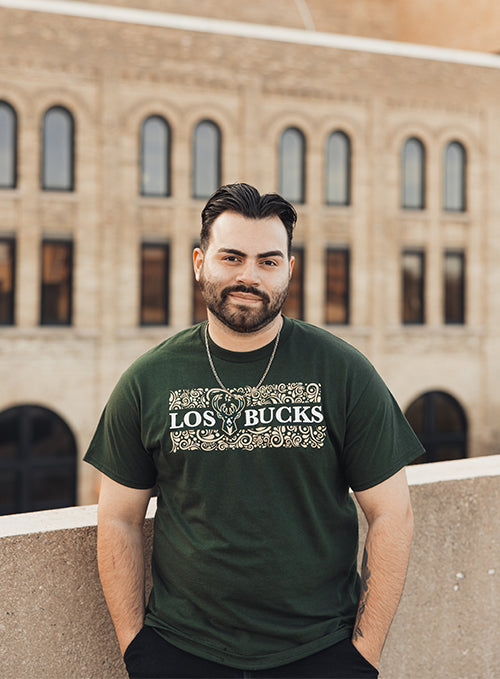 Item of the Game Noche Latina- Los Bucks Milwaukee Bucks T-Shirt-photoshoot