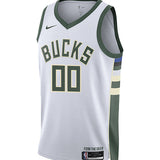 Youth 2022 Nike Association Edition Custom Milwaukee Bucks Swingman Jersey-front