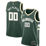 Youth Nike 2022 Icon Edition Custom Milwaukee Bucks Swingman Jersey-collage