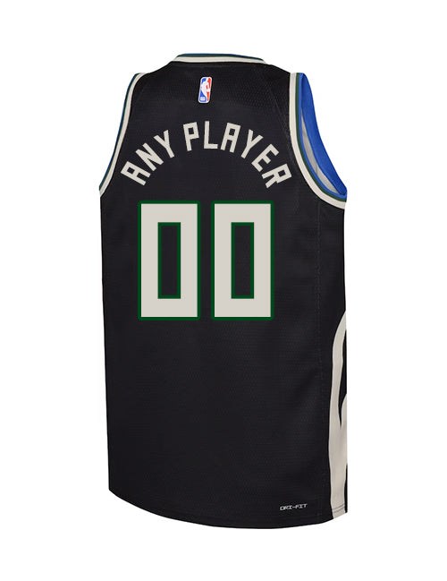 Youth Jordan 2022 Statement Edition Custom Milwaukee Bucks Swingman Jersey-back