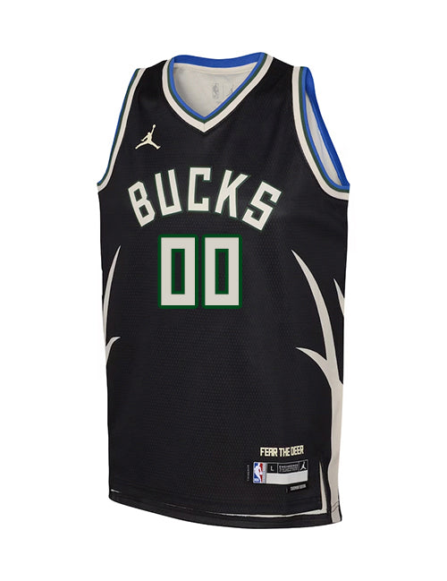 Youth Jordan 2022 Statement Edition Custom Milwaukee Bucks Swingman Jersey-front