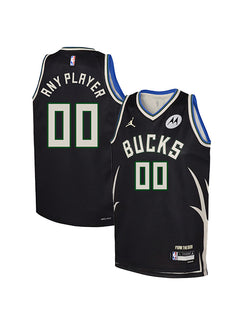 Youth Jordan 2022 Statement Edition Custom Milwaukee Bucks Swingman Jersey-collage