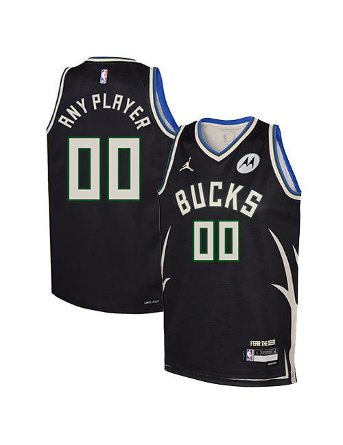 Youth Jordan 2022 Statement Edition Custom Milwaukee Bucks Swingman Jersey-collage