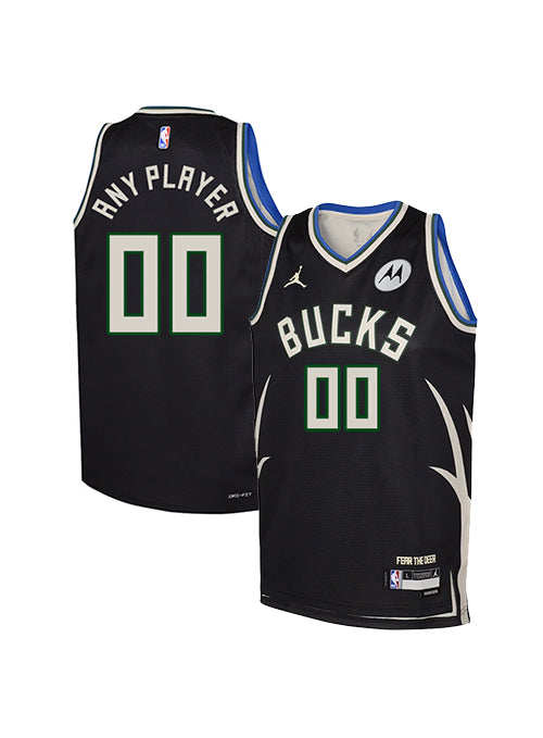 Youth Jordan 2022 Statement Edition Custom Milwaukee Bucks Swingman Jersey-collage