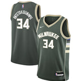 Youth Nike Icon Edition Giannis Antetokounmpo Milwaukee Bucks Swingman Jersey-collage