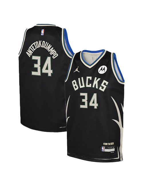 Youth Jordan 2022 Statement Edition Giannis Antetokounmpo Milwaukee Bucks Swingman Jersey-COLLAGE