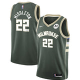 Youth Nike Icon Khris Middleton Milwaukee Bucks Swingman Jersey-collage