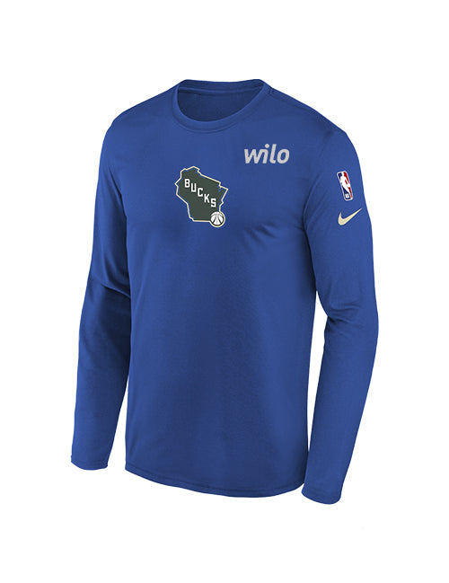 Youth Nike 2024-25 City Edition On-Court Milwaukee Bucks Long Sleeve T-Shirt