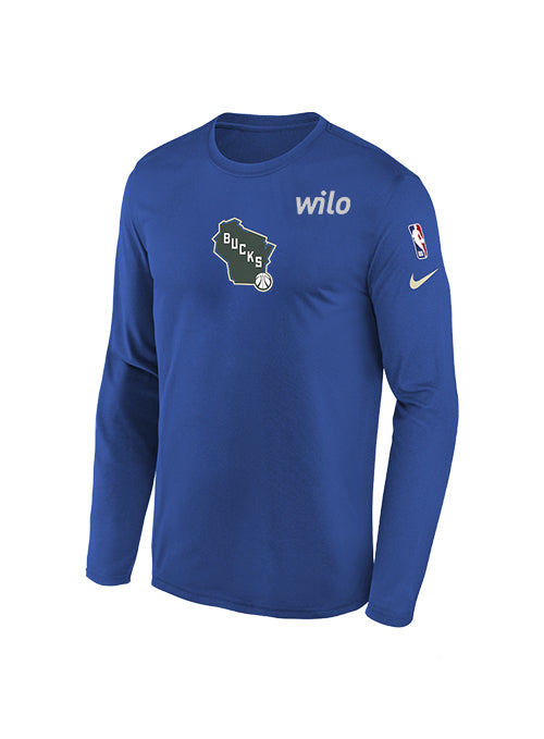 Youth Nike 2024-25 City Edition On-Court Milwaukee Bucks Long Sleeve T-Shirt