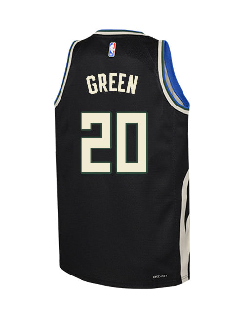Youth Jordan 2022 Statement Edition AJ Green Milwaukee Bucks Swingman Jersey-back