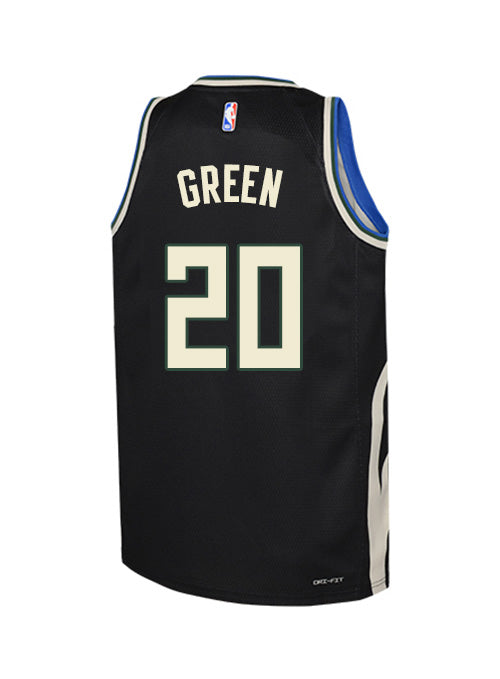 Youth Jordan 2022 Statement Edition AJ Green Milwaukee Bucks Swingman Jersey-back