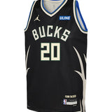 Youth Jordan 2022 Statement Edition AJ Green Milwaukee Bucks Swingman Jersey-front