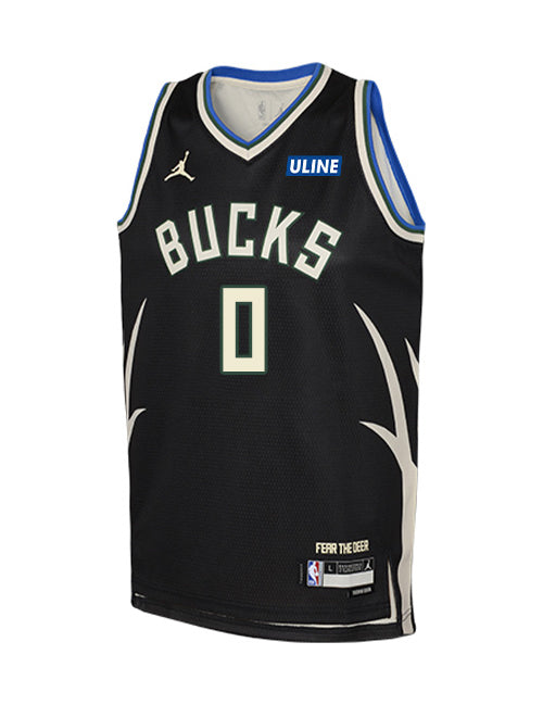 Youth Nike 2022 Statement Edition Brayden Burries Milwaukee Bucks Swingman Jersey-front