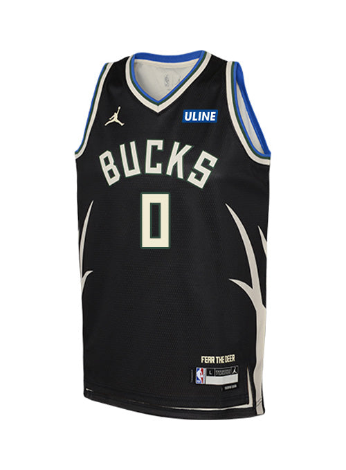 Youth Nike 2022 Statement Edition Brayden Burries Milwaukee Bucks Swingman Jersey-front