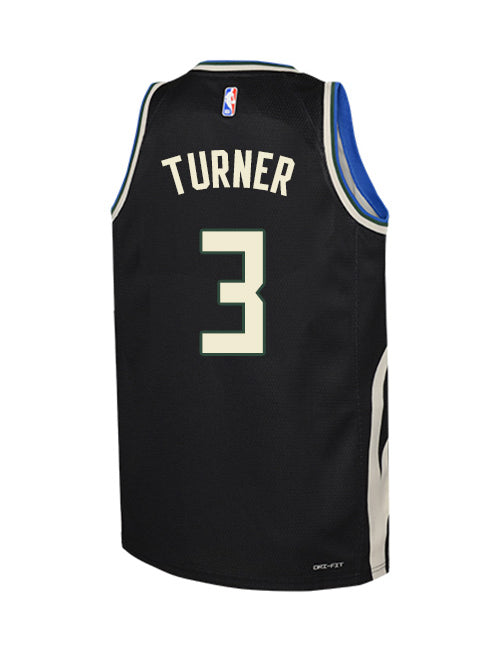 Youth Jordan 2022 Statement Edition Myles Turner Milwaukee Bucks Swingman Jersey-back