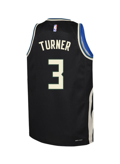 Youth Jordan 2022 Statement Edition Myles Turner Milwaukee Bucks Swingman Jersey-back